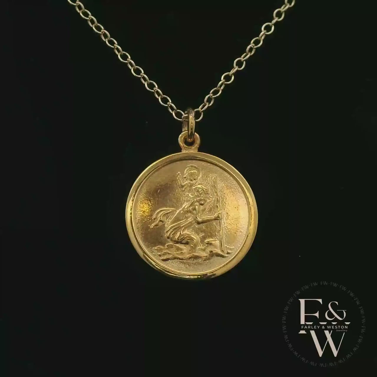 9ct Yellow Gold Saint Christopher Pendant