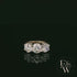9ct Yellow Gold & Three Stone Moissanite Ring
