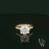 9ct Yellow Gold Large Single Stone White Moissanite Ring