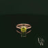 9ct Rose Gold Peridot CZ Solitaire Ring