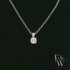 9ct White Gold & Solitaire Moissanite Pendant