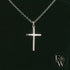 9ct White Gold Small Plain Cross Pendant