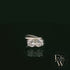 Double Moissanite & 9ct White Gold Ring