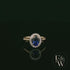 Lab Grown Sapphire and Diamond 9ct Yellow Cluster Ring