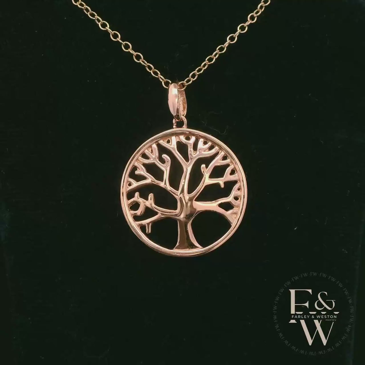 9ct Rose Gold Tree of Life Pendant