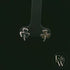 3 Leaf Clover 9ct White Gold Studs