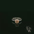 Solitaire Champagne & Silver Engagement Ring