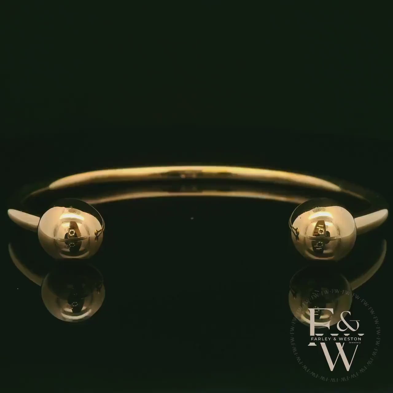 Torque Bangle Heavy Handmade 9ct Gold 28g UK Hallmarked