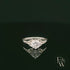Celtic Patterned Sterling Silver White CZ Single Stone Ring