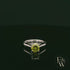 9ct White Gold Peridot CZ Solitaire Ring