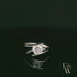 9ct White Gold Tension Set Single Stone White Moissanite Ring