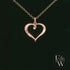9ct Rose Gold Small Plain Heart Pendant