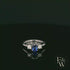 Lab-Grown Sapphire and Diamond 9ct White Gold Trilogy Ring