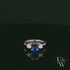 Lab-Grown Sapphire and Diamond 9ct White Gold Trilogy Ring