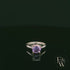 Solitaire Violet Moissanite & Silver Engagement Ring