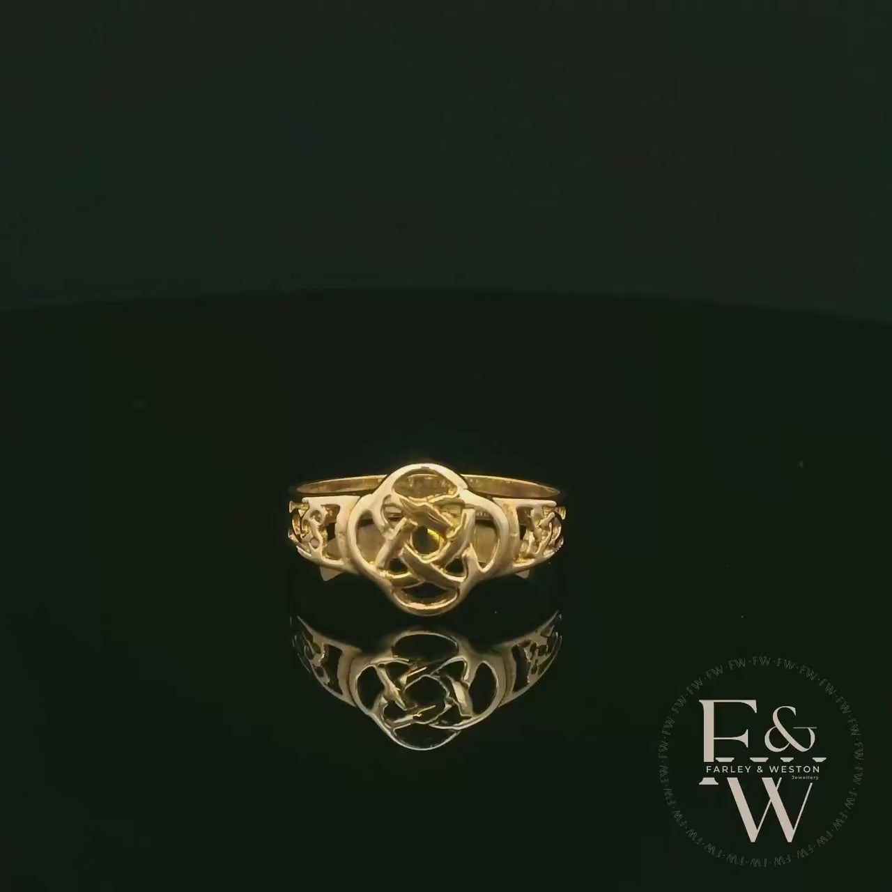 9ct Yellow Gold Celtic Knot Band Ring
