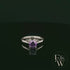 Solitaire Amethyst & Silver Engagement Ring