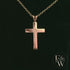 9ct Rose Gold Diamond Set Cross Pendant
