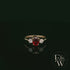 Lab Grown Ruby and Diamond 9ct Yellow Trilogy Ring