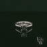 9ct White Gold Black CZ Solitaire Ring