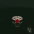Sterling Silver Garnet CZ Solitaire Ring