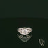 Celtic Patterned 9ct White Gold White CZ Single Stone Ring