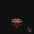 9ct Rose Gold Ruby CZ Solitaire Ring