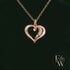 9ct Rose Gold Small White Moissanite Heart Pendant