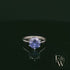 Tanzanite CZ Solitaire 9ct White Gold Ring