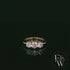 9ct Yellow Gold & Three Stone Moissanite Ring