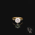White Moissanite Solitaire 9ct Yellow Gold Ring