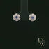 18ct White Gold Round-Cut Sapphire & Diamond Studs