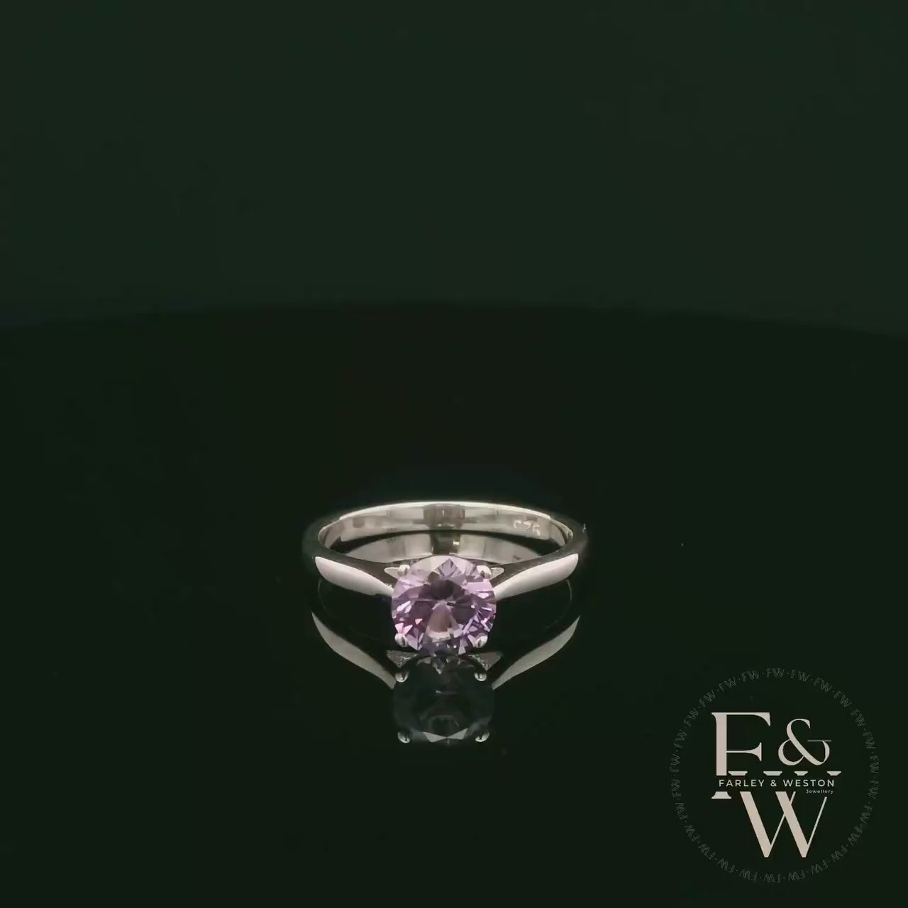 Solitaire Alexandrite & Silver Engagement Ring