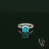 Sterling Silver Blue Topaz CZ Solitaire Ring