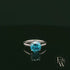 9ct White Gold 2ct Blue Topaz CZ Single Stone Ring
