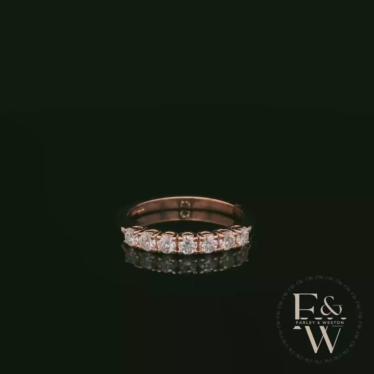 9ct Rose Gold Lab Grown Diamond Half Eternity Ring