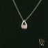 9ct White Gold Peardrop White Moissanite Necklace