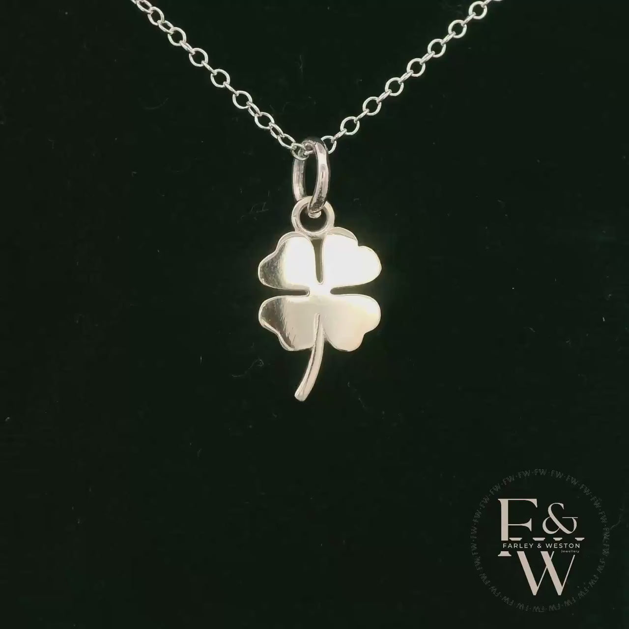 Sterling Silver 4 Leaf Clover Pendant