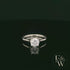 Sterling Silver Crossover Patterned White CZ Single Stone Ring