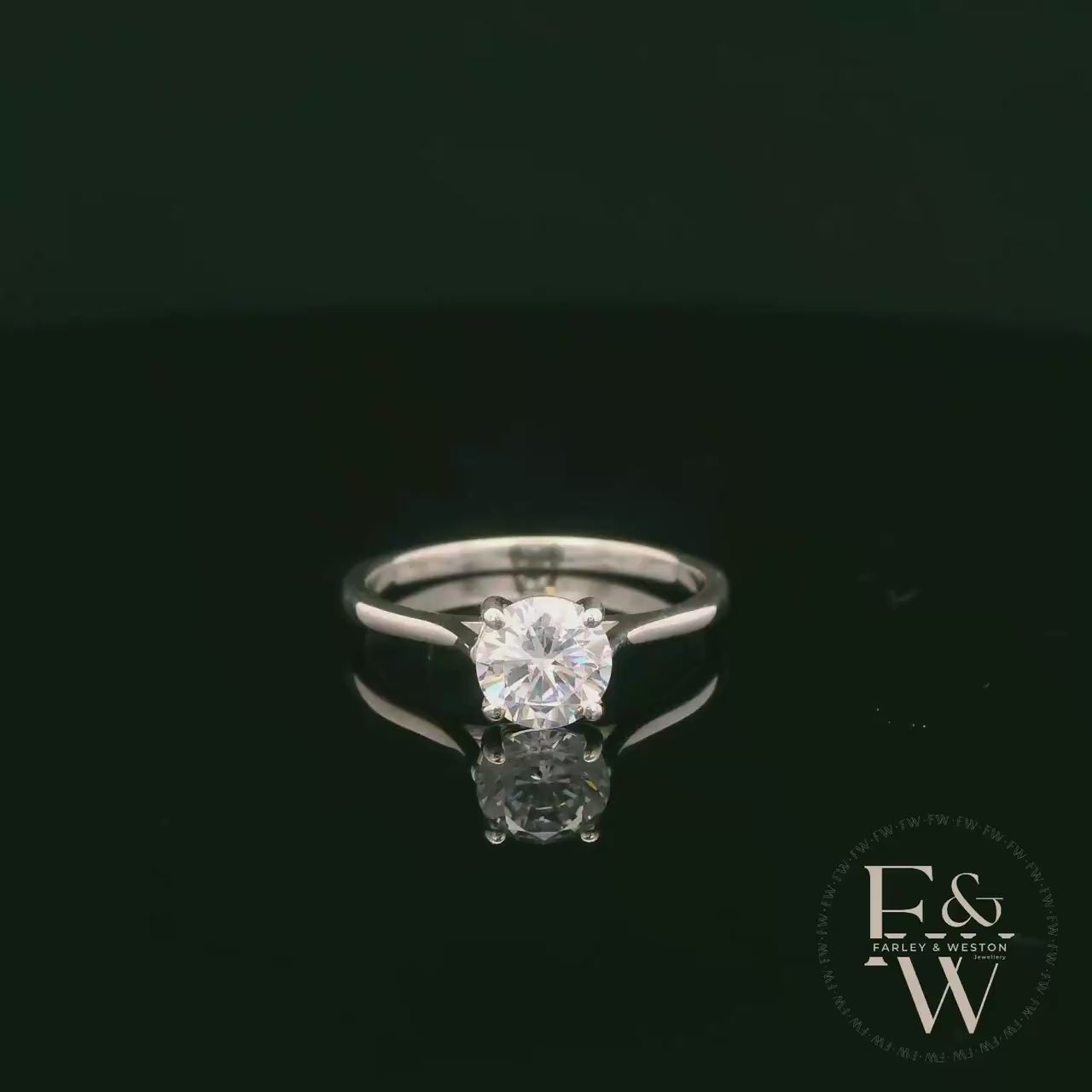 Sterling Silver Crossover Patterned White CZ Single Stone Ring