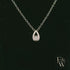 Small 9ct White Gold Peardrop White Moissanite Necklace