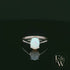 9ct White Gold Cultured Opal Single Stone Ring