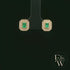 18ct Yellow Gold Emerald-Cut Emerald & Diamond Studs