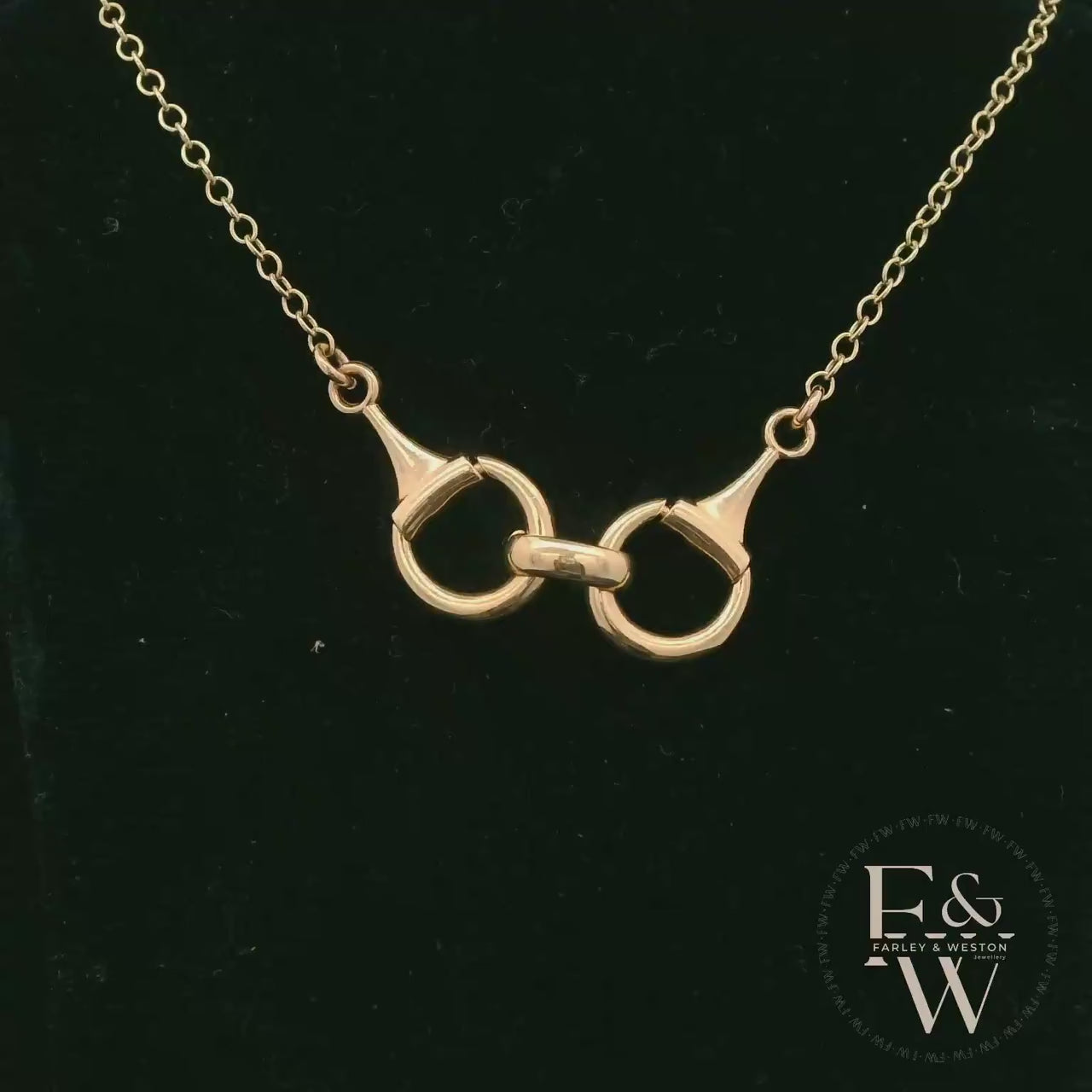 9ct Yellow Gold Equestrian Necklace