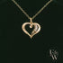 9ct Yellow Gold Small White Moissanite Heart Pendant