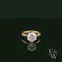 9ct Yellow Gold and White Moissanite Single Stone Ring