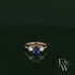 Lab Grown Sapphire and Diamond 9ct Yellow Trilogy Ring
