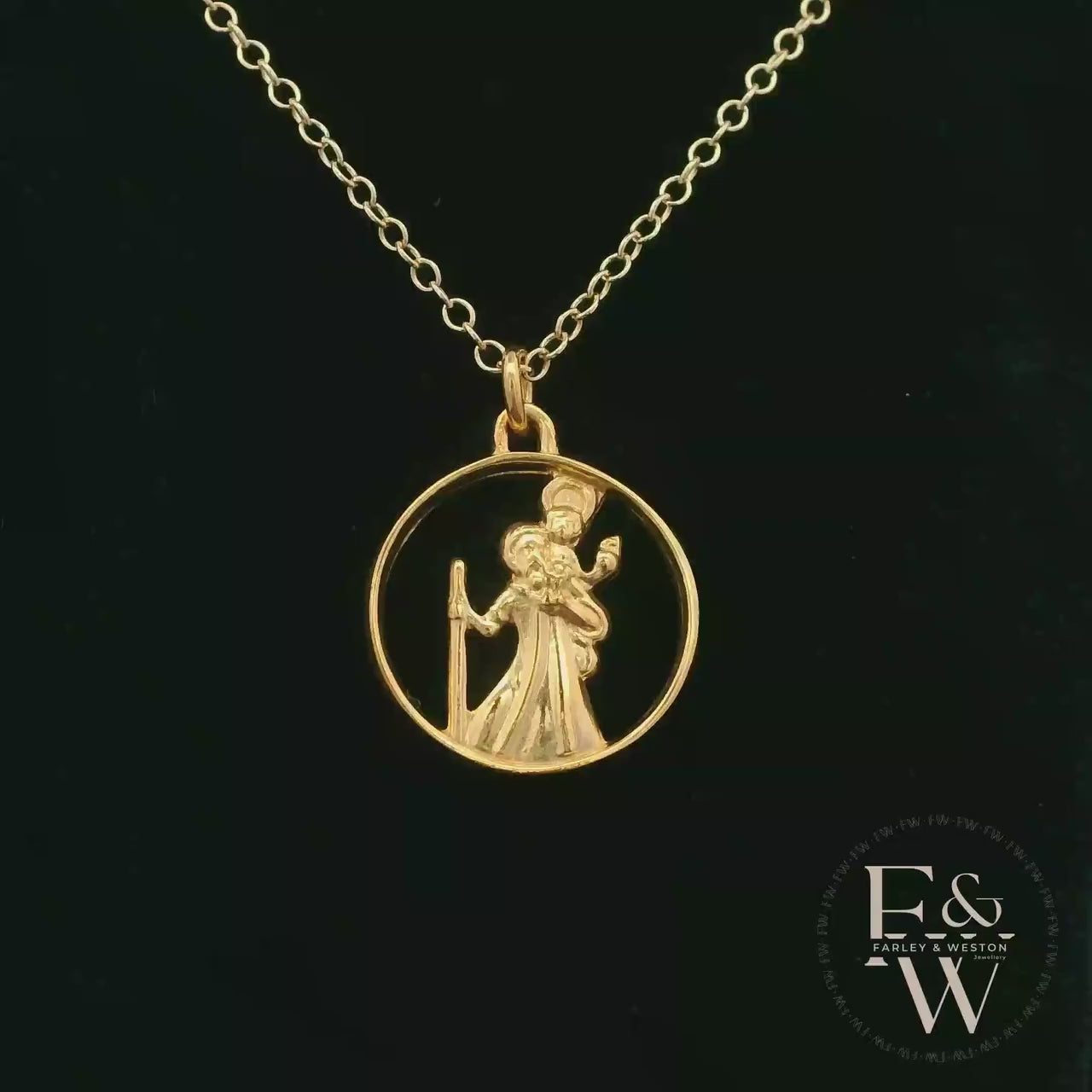 9ct Yellow Gold Saint Christopher Pendant