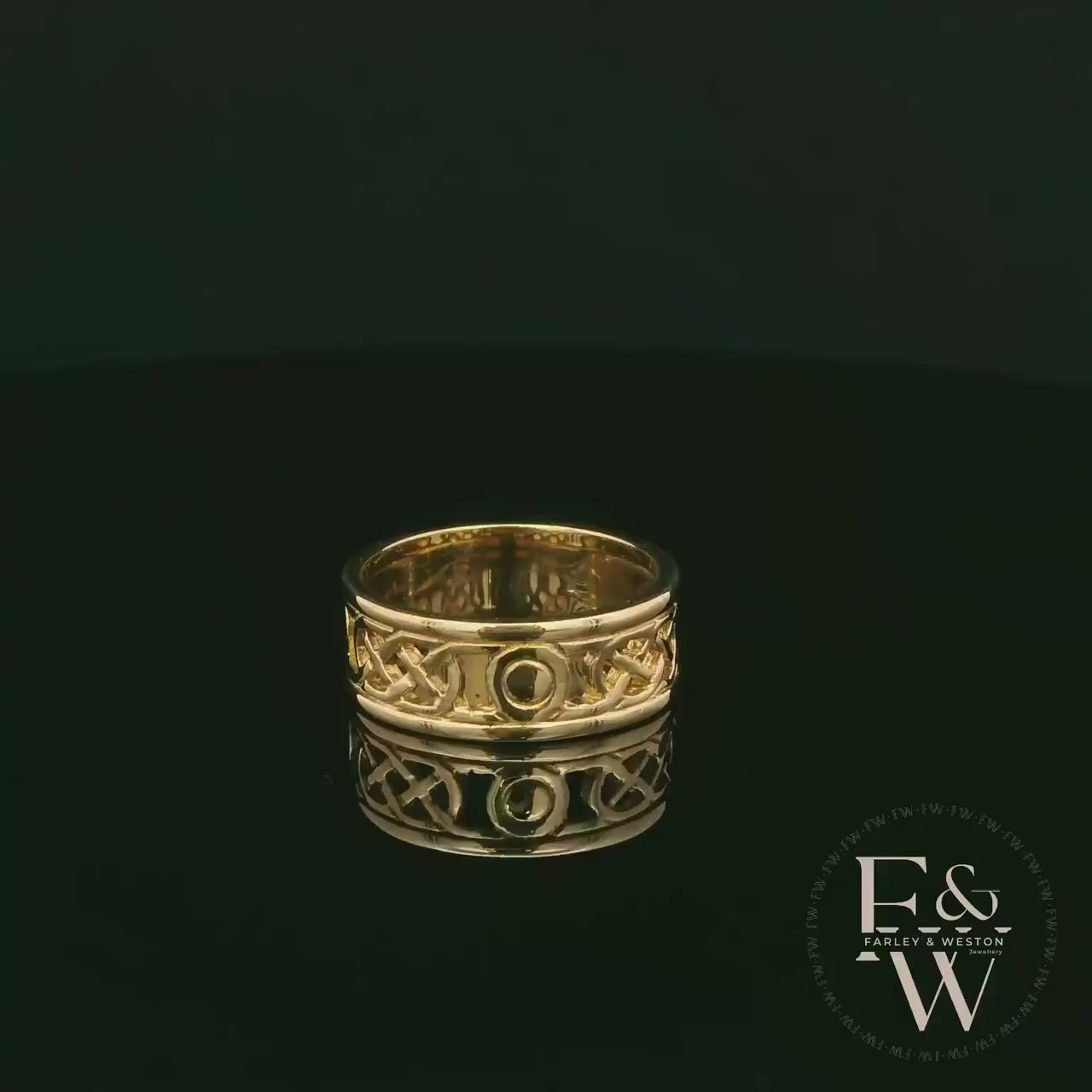 9ct Yellow Gold Intricate Band Ring