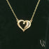 9ct Yellow Gold White Moissanite Heart Necklace
